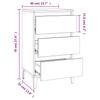 Nightstand Gray Sonoma 40 x 35 x 70 cm Engineered Wood
