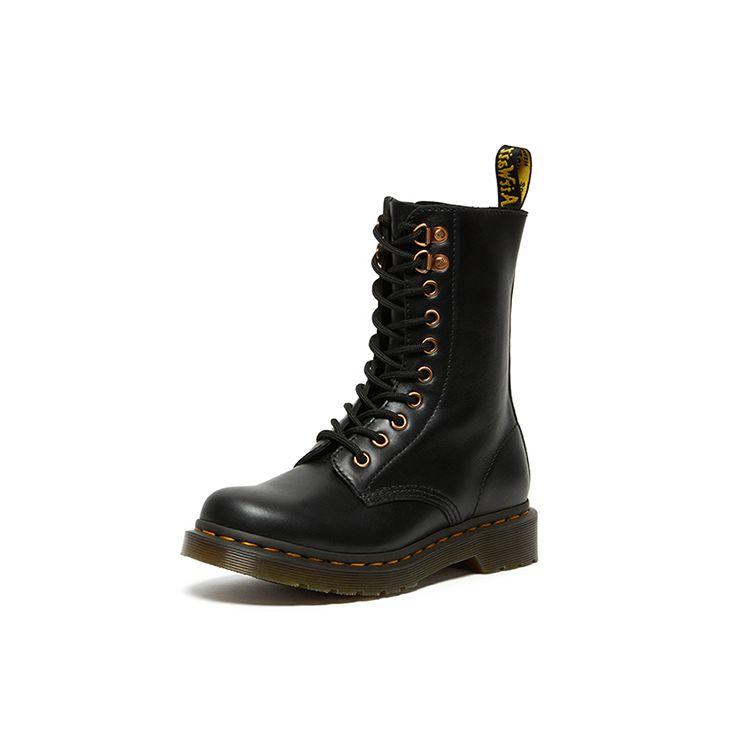 Dr. Martens 1490 Hdw Wanama Leather Ankle Boots With Metal Buckles Women Boots Black 26871001