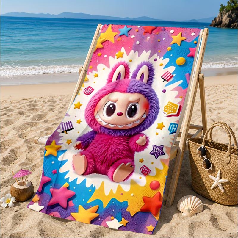 Fantasy Labu-bu Unicorn Journey Beach Towel, Microfiber Beach Towel, Perfect For Pool, Beach, Travel, Home Decor Beach Party Fan gifts