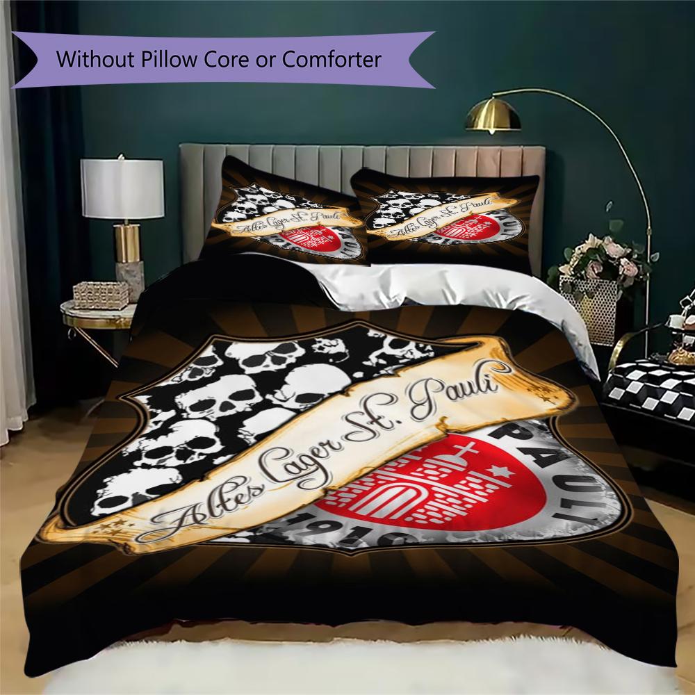 ST pauli Pattern Bedding uilt Set uilt Cover Pillowcase Home Decoration Birthday Gift (1 * duvet cover + 2 * pillowcase without core)183