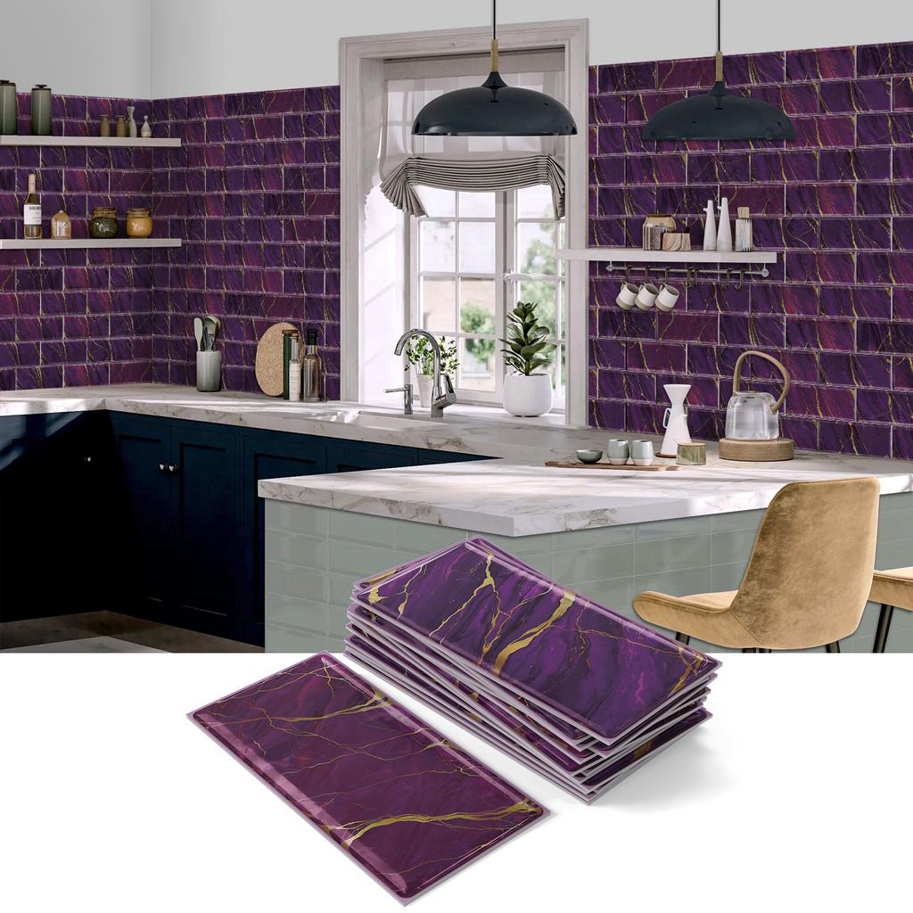 Stone Pattern Pe Foam Thickened Tile Sticker, Self-Adhesive Wall Sticker Waterproof And Oil-Proof Kitchen Bathroom Renovation Wallpaper