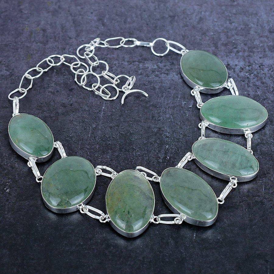 Флюорит драгоценный камень ручной работы из стерлингового серебра 925 пробы ожерелье 18 дюймов b5l02