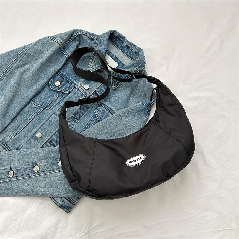 Trendy Large Capacity Dumpling Shape Shoulder Bag For Women Street Style Fashion 2023 Summer New Simple Single Shoulder Bag