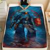 1 шт. Фланелевое одеяло с принтом Warhammer 40k, Высококачественное, Удобное для всех сезонов, Декор для дома, Тепло и уют, Идеально для рождественских подарков