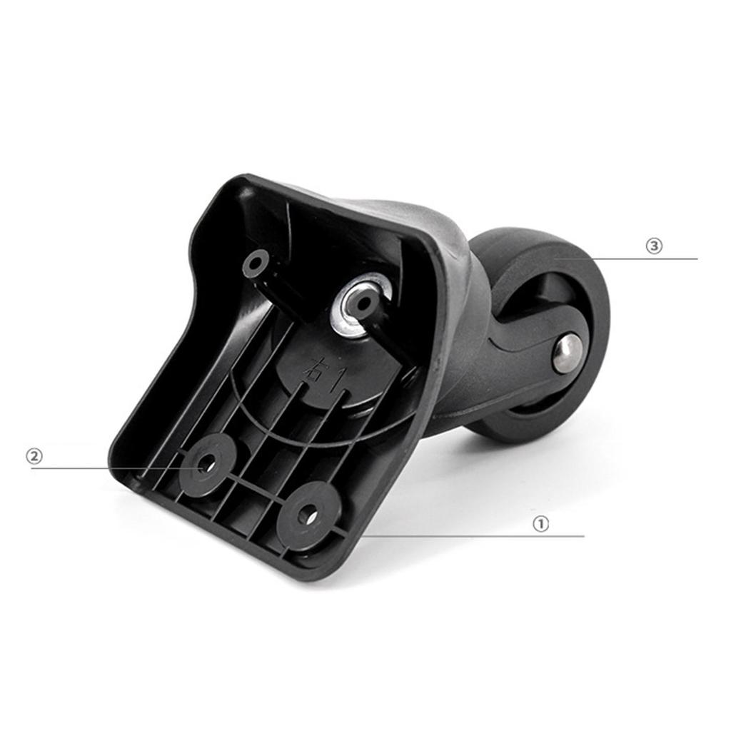 Сверхпрочные сменные колеса для багажа, вращение на 360 градусов, 4 шт., прочные для ремонта, черные