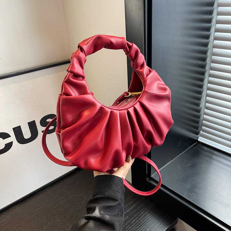 Cloud Pleated Bag Women'S Underarm Bag Shoulder Crossbody Texture Handbag Tide