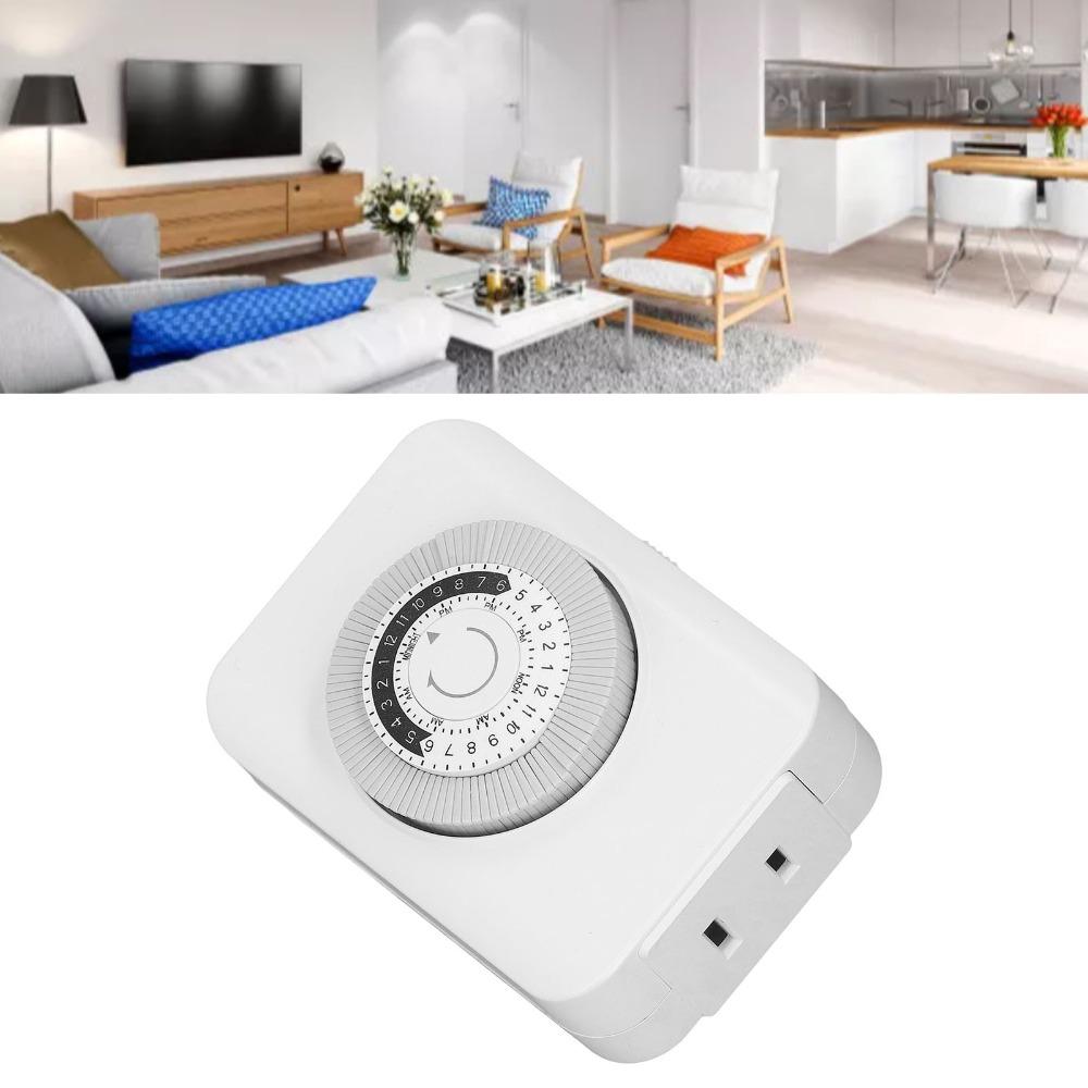 US Standard Timer Socket Mechanical Time Control Plug Convenient Power Outlet Kitchen Use