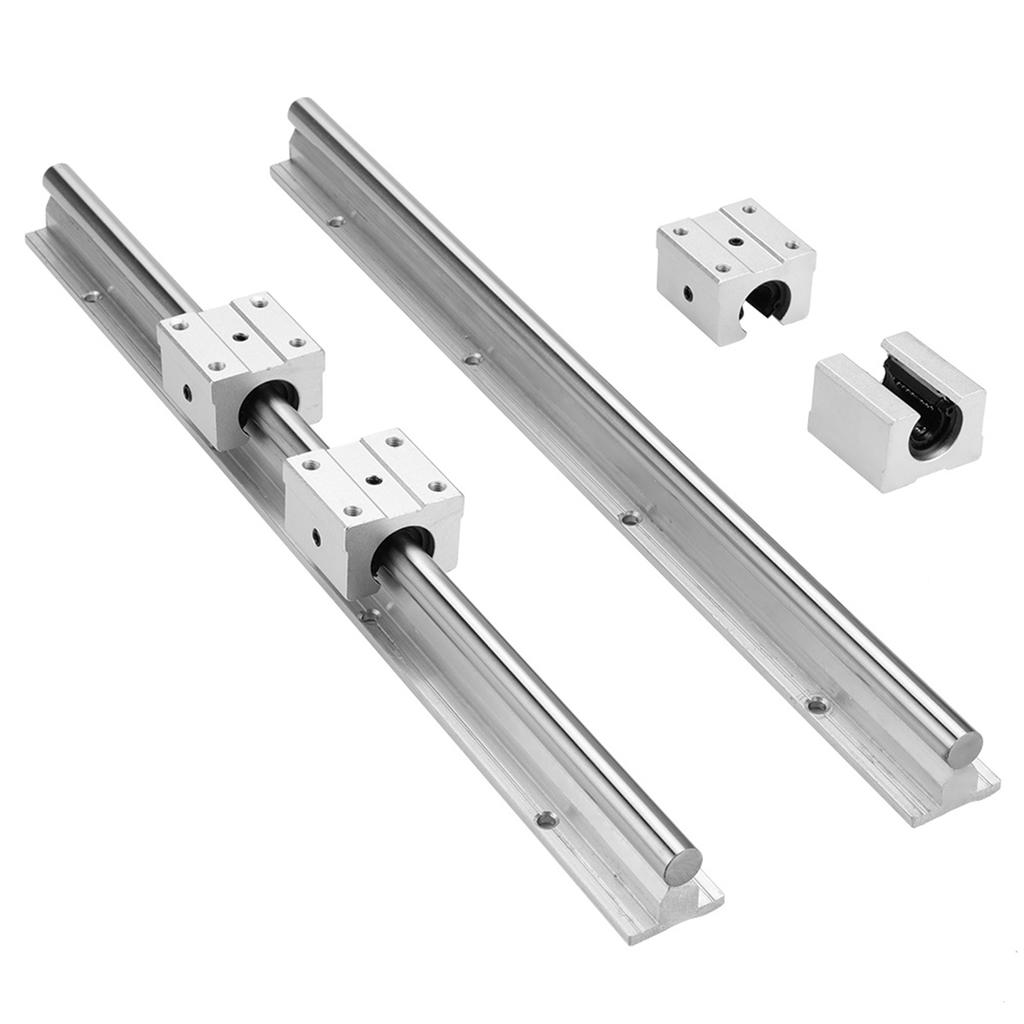 2Pcs SBR12400mm 12mm Linear Slide Rail Shaft 4Pcs SBR12UU Bearing Block