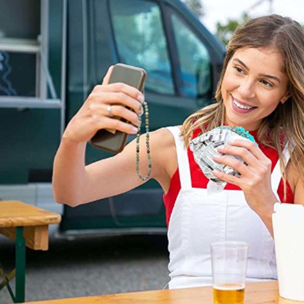 Straps Cell Phone Lanyard Stone Beaded Phone Chain Natural Stone Phone Lanyard Trendy Stone Lanyard