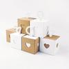 20pcs Gift Packing Wrap Kraft Paper Candy Boxes Wedding Favour Boxes,Mini Cube Candy Chocolate for Wedding Party Christmas, Bridal/Baby Shower