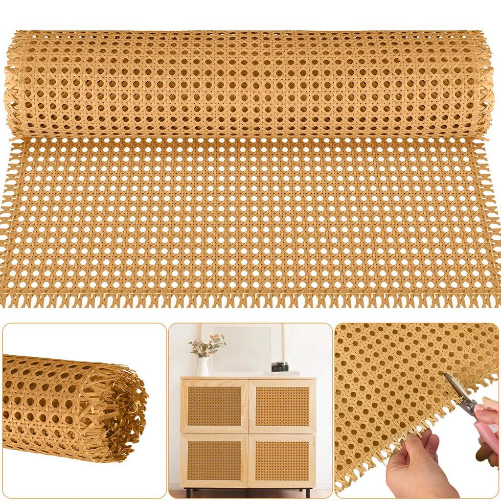 Indonesian Plastics Rattan Webbing for Cane Projects 40/45/50Cm Woven Open Mesh Cane Roll Furniture Decoration Repair Tools Hot