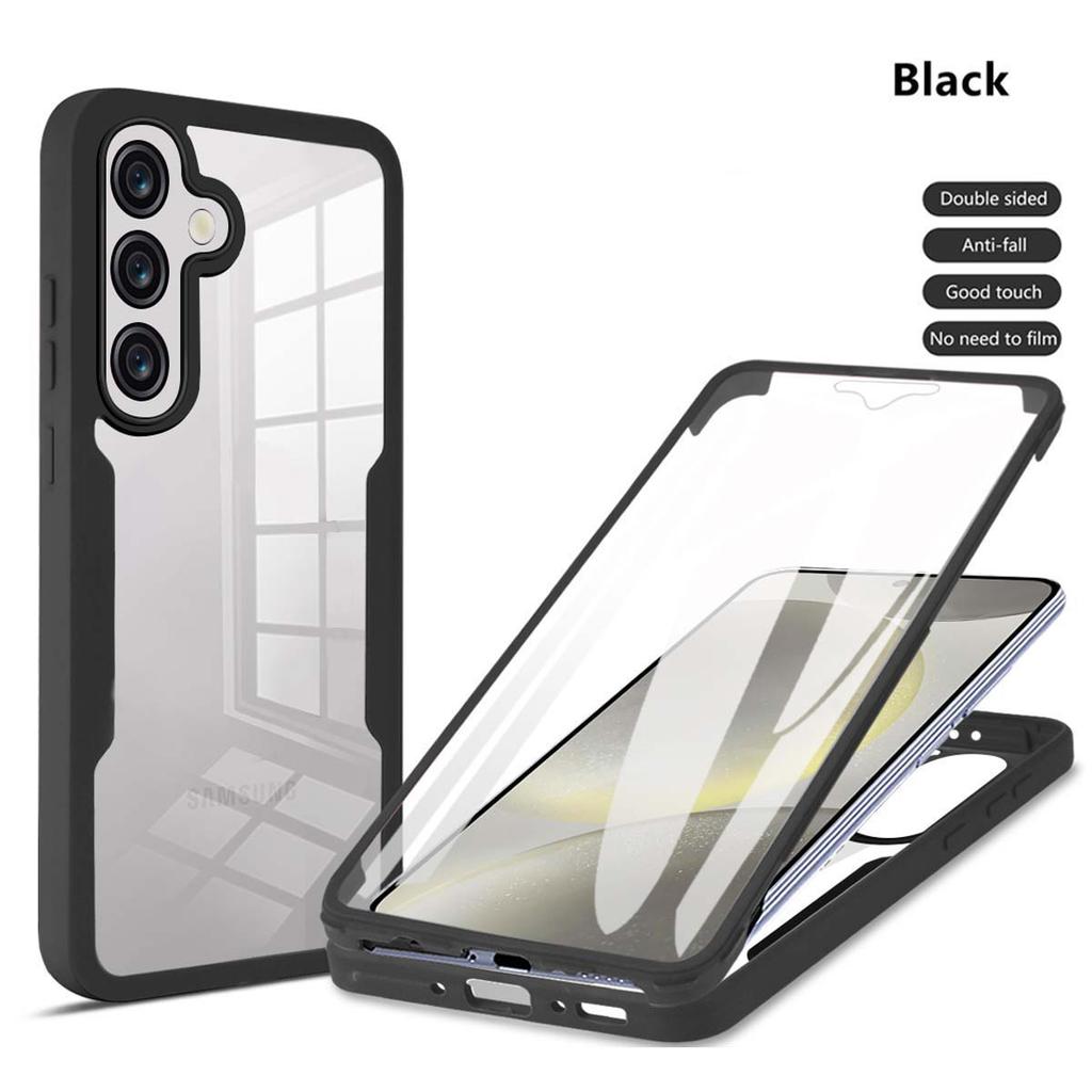Для Samsung Galaxy A57 A56 A55 A37 A36 A35 A26 A25 A17 A16 A15 A07 A06 A05 A05S Прозрачный чехол для телефона с защитой от падения, полностью облегающий 360°