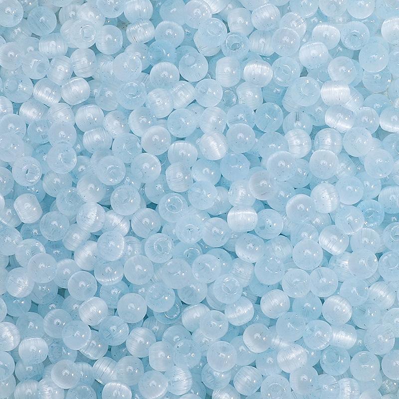 4 мм желейные стеклянные бусины «кошачий глаз» из проса, свободные бусины, аксессуары ручной работы, нанизанные вручную бусины, круглые бусины, цепочка для сотового телефона, круглые бусины, прекрасный цвет