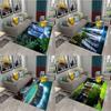 Green Forest Natural Scenery Carpet Bedroom Bathroom Door Non-slip Carpet Waterfall Landscape Carpet Living Room