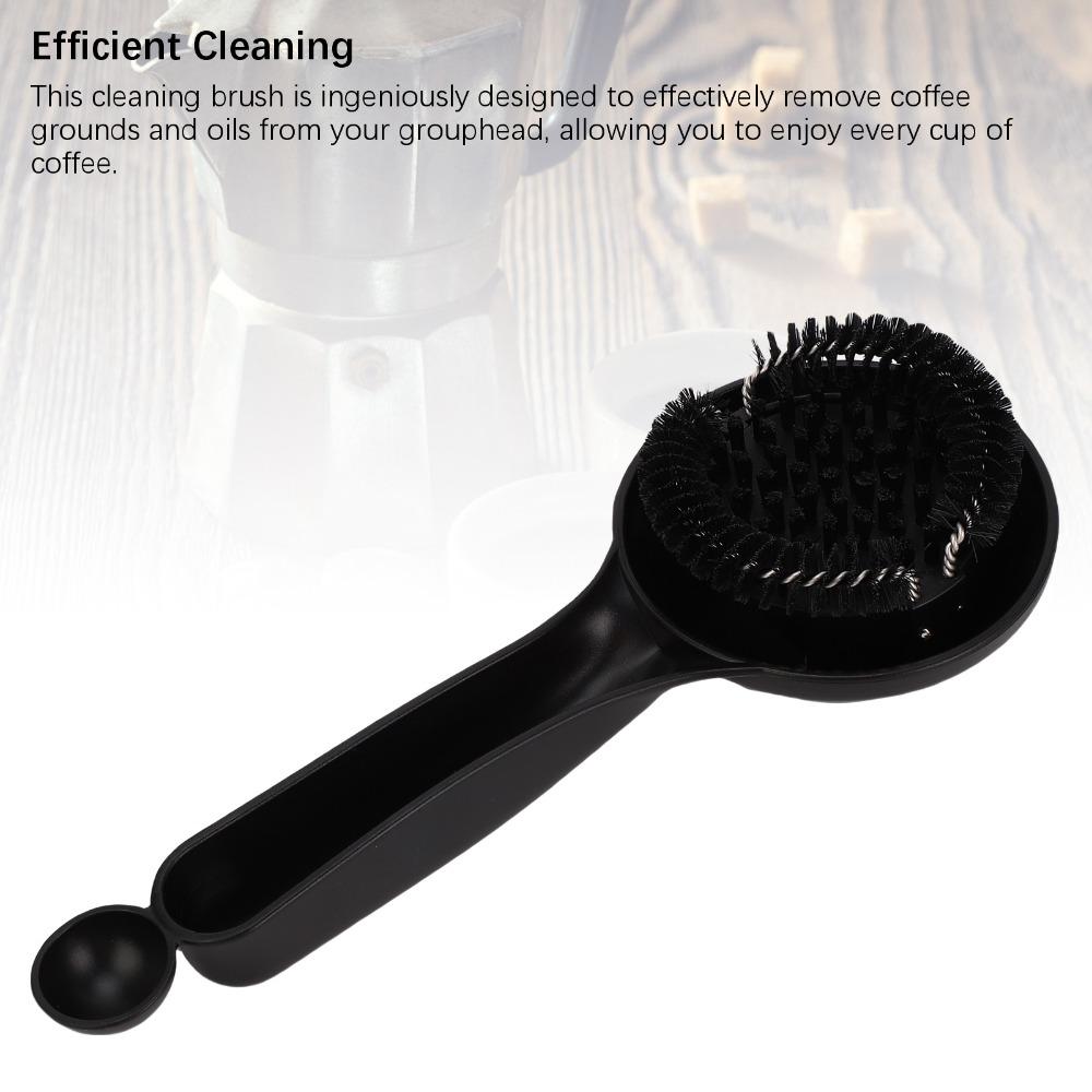 Curved Head Coffee Machine Cleaning Brush Nylon Bristle Nylon Bristle Brush For Grouphead Washing
