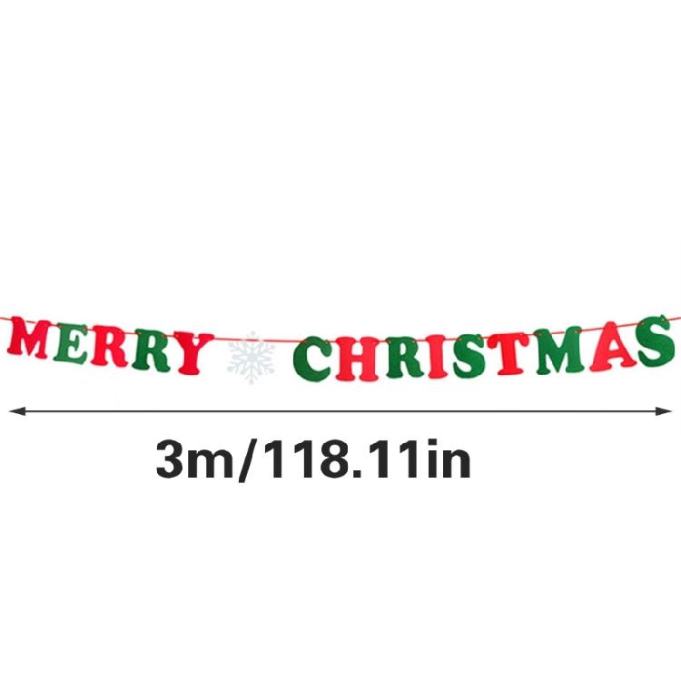 Functional Christmas Garlands Banners Seasonal Santa Letter Patterned Christmas Bunting for Home and Office Decoration