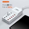 Универсальная сетевая розетка Многопортовый зарядный хаб USB-зарядная станция с 5 портами USB-A и 5 портами Type-C 50 Вт USB C зарядная док-станция