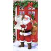 Santa Claus Read Gift List Lining for Christmas Doors Xmas Outdoor Decoration Door Cover for Front Door Home Xmas Party Supplies