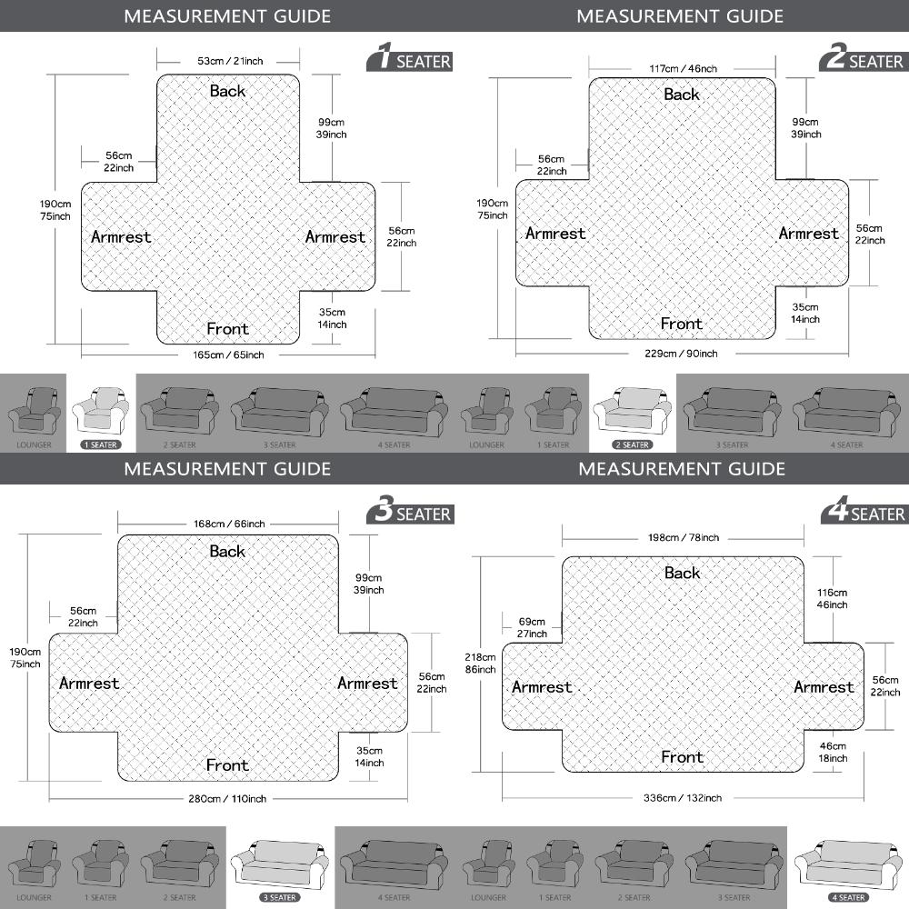 Чехлы для диванов, водонепроницаемые чехлы для диванов, 1/2/3/4-местные, нескользящий чехол для детей, домашних животных, моющаяся защита для дивана с эластичным ремешком