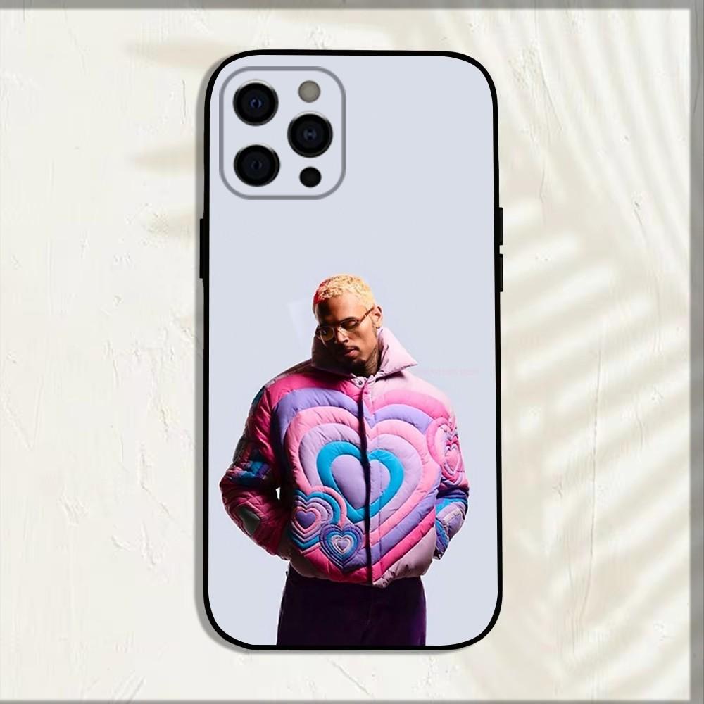 Чехол для телефона американского рэпера C-Chris Brown для iPhone 16,15,14,13,12,11,Pro,X,XS,Max,XR,Plus,Mini Мягкий черный чехол