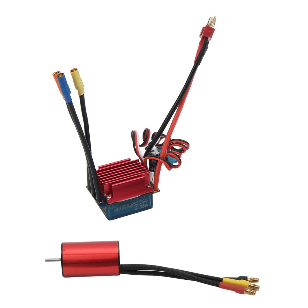 Бесщеточный двигатель 4600KV и S35A ESC, алюминиевый сплав, высокоточный бесщеточный двигатель с ESC для радиоуправляемых машин