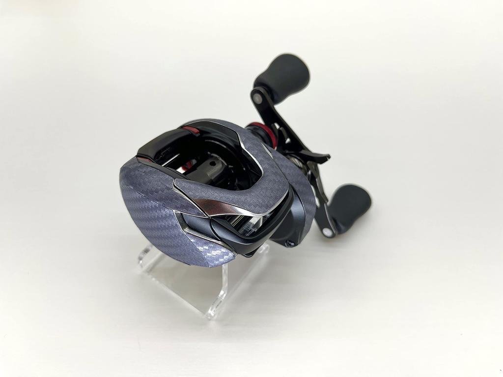 CUSTOM YOROI 21 Scorpion DC Custom Scratch for Baitcasting Reels SEAT.JP Decal, Resistant, (Silver, Left-Handed)