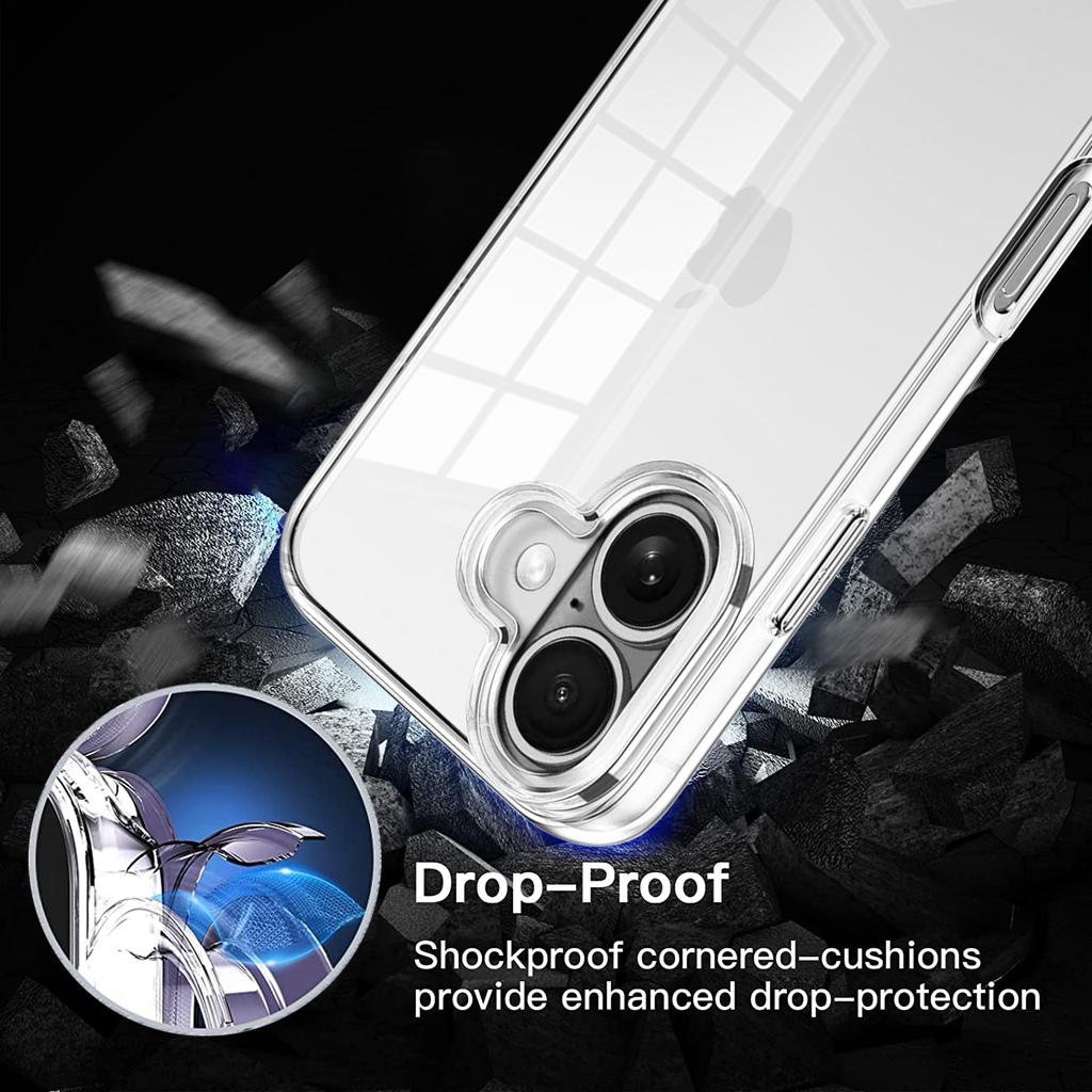 Прозрачный чехол 360° для защиты всего корпуса для iPhone 17 Air 16 16E 15 14 13 12 Mini 11 Pro Max Plus Двусторонний бампер