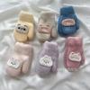 2-6 лет, корейский блогер, детские варежки, зимние бархатные теплые детские варежки с кроликом и медведем, детская шейная сумка с пальчиками