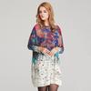Spring and Autumn Women's Knit Dress Plus Size Knit Sweater Loose Printed Pullover Long Sleeve Sweater