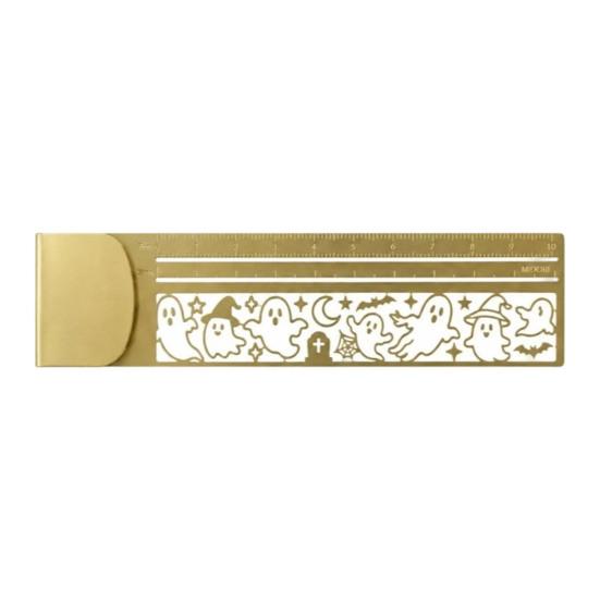 Office Desk Accessory Multi-functional Bookmark Ruler, Ghost/Snowman/Cat/Dog/Tiger/Bird/Dinosaur/Flower Shape Hollow Design, Iron Back to School