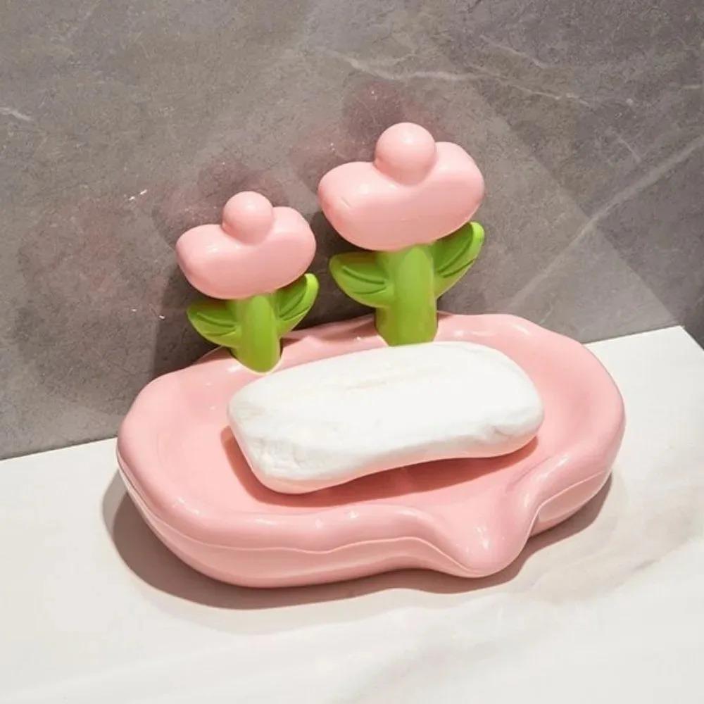 Creative Floral Soap Box Draining Non-slip Soap Dish Bathroom Accessories Lovely Soap Holder For Home Bath