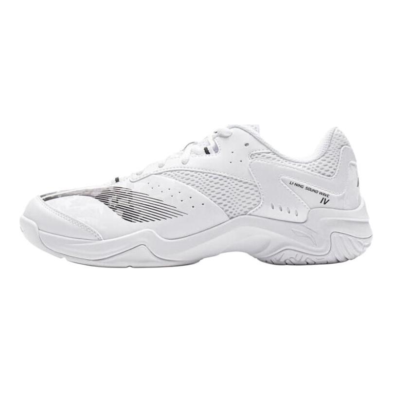 Li Ning износостойкие дышащие низкие бадминтонные кроссовки унисекс белые AYTV015-4