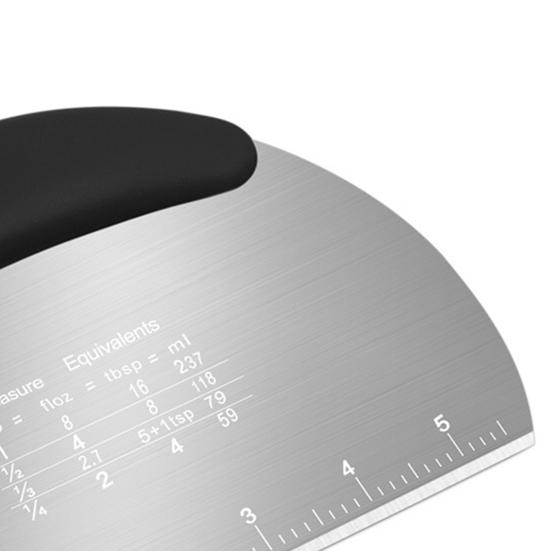 Скребок Панель Прочный Многоцелевой Резак для теста со шкалой Антипригарный Нержавеющая сталь Скребок для теста Резак для теста для пиццы