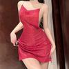 Womens Pajamas Hot Lingerie Sequin Design Backless Super Sexy Mini Club Nightgown Women