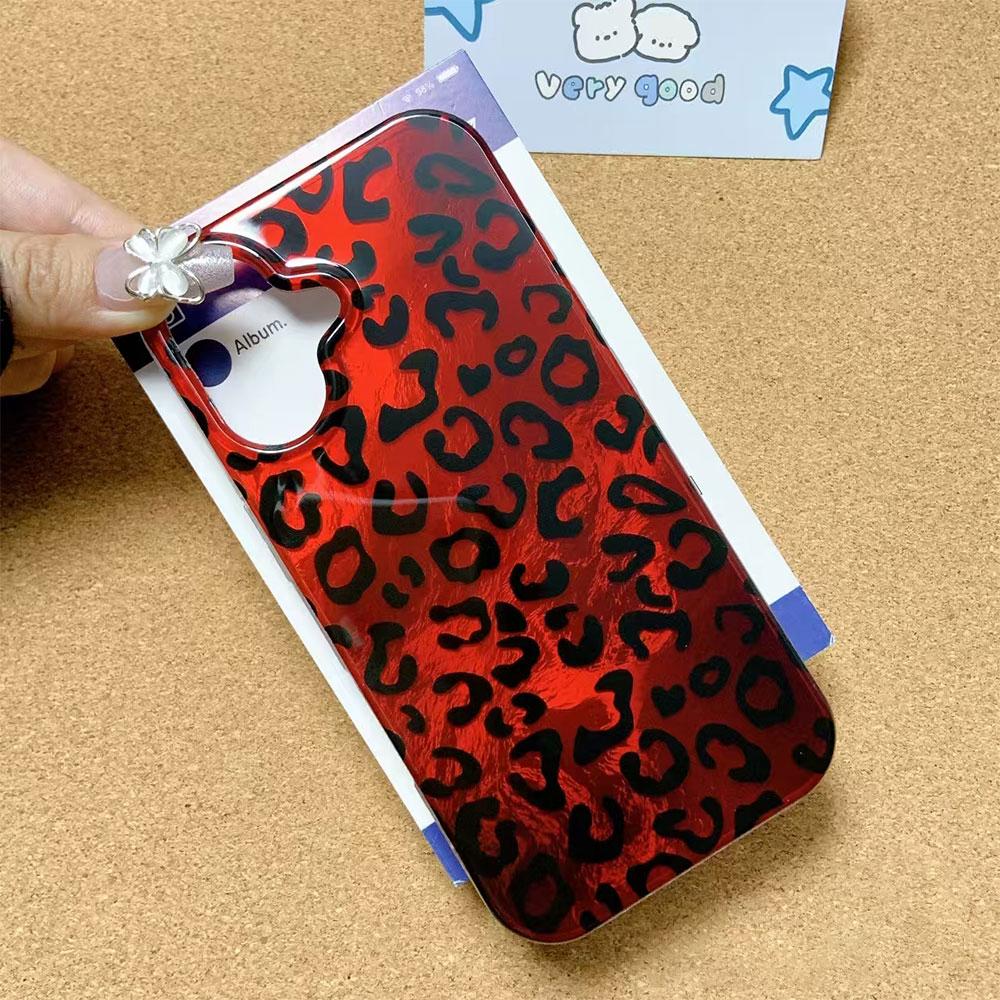Retro Red Leopard Phone Case for Honor 400 200 90 Smart Pro Magic7 6 5 70 Lite X9a X9c X9b X8b X8a X8c X7c X6c X6b X6c X6 Cover