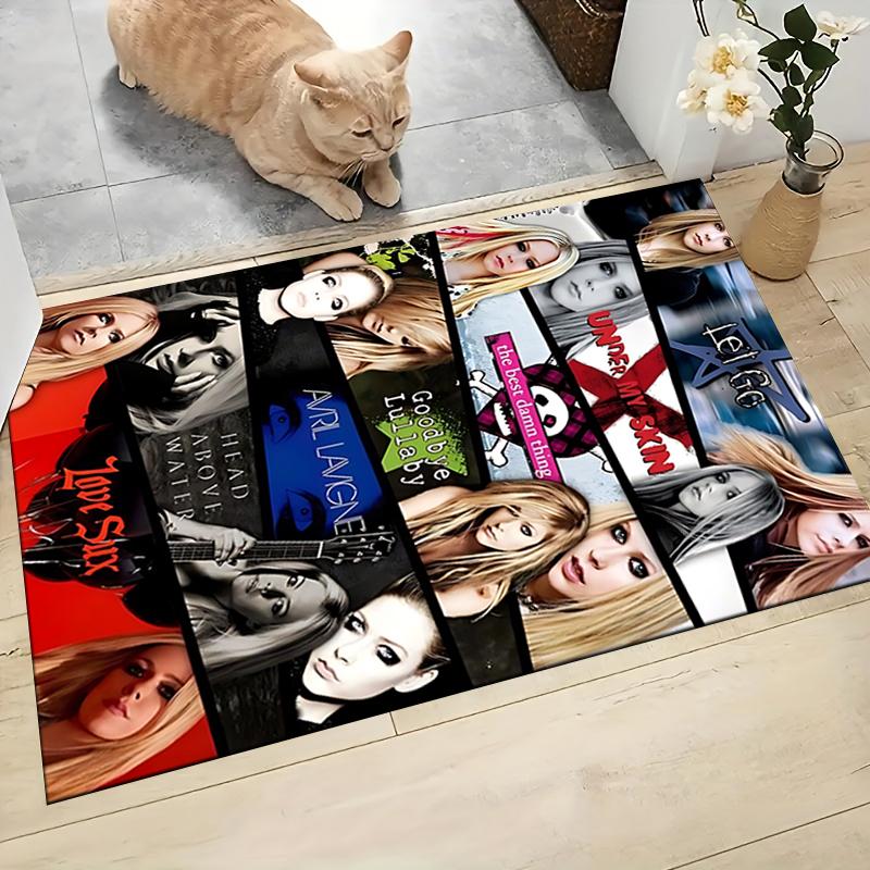 Avril Lavigne'S Hits Carpet Rug Soft Washable Anti Slip Home Living Room Sofa Mats Personalized Christmas Rug