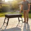 Stainless Steel Barbecue Grill Thickened Folding BBQ Grill Outdoor Cooking Easy to Clean Heat Resistant for Camping