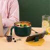Stainless Steel Noodle Bowl with Lid - 1200ml Microwave Safe Instant Noodles Cooker with Strainer for Dormitory & Home