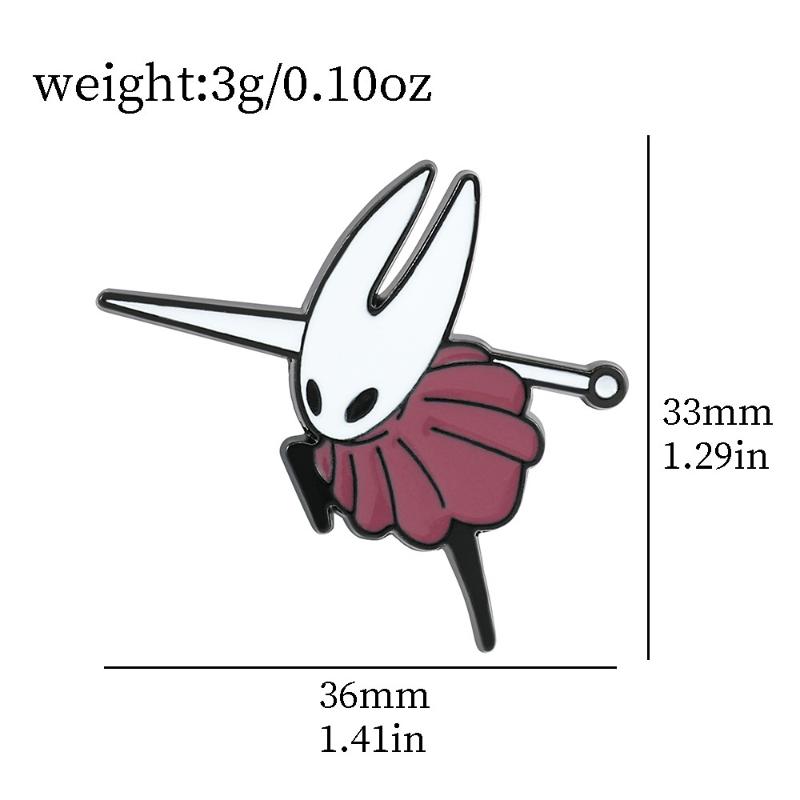 Игра Hollow Knight Silksong Кружевная Брошь-значок Хорнет Косплей Кавайная Сплав Эмалированный Значок Булавка для Лацкана Сумки Украшение для Костюма Аксессуары Реквизит
