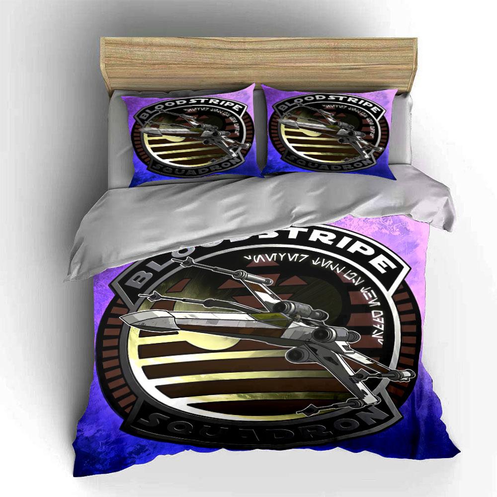 Bloodstripe Squadron Spaceship Bedding Duvet Cover Set Duvet Cover Pillowcases (1*Duvet Cover 2*Pillowcases, without duvet insert)