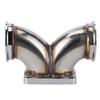 Stainless Steel Exhaust Pipe Adapter T4 Flange To 2.5in Connecter for Most V6 V8 T4 Turbocharger
