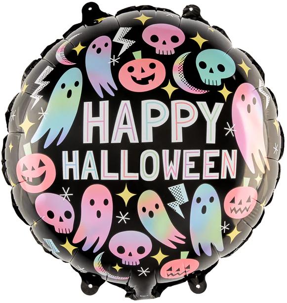 Happy Halloween Ghost Skull Foil Balloon 45cm