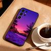 P-Живописный S-Закат Чехол для телефона для Samsung S25,24,23,22,30,21,10,9,Ultra,Plus,Lite,FE Мягкий черный чехол