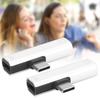 2Pcs 2 in 1 TypeC to 3.5mm Assist Audio Cable Wire Charger Headset Distributor Adapter