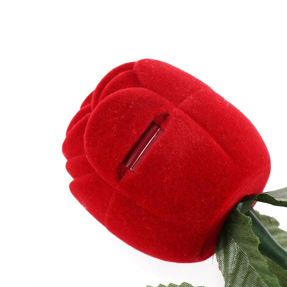 Romantic Storage Earring Engagement Pendant Red Velvet Necklace Wedding Ring Gift Jewelry Rose