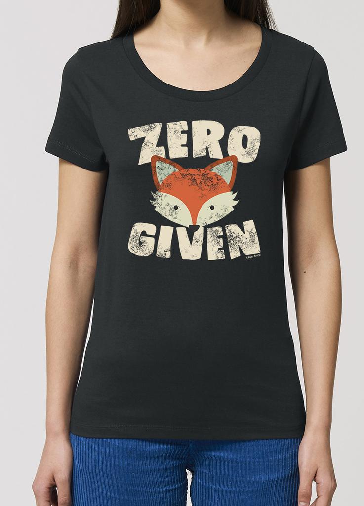 Ladies Cotton T-Shirt Zero FOX Given Womans Tee Shirt Eco friendly Gift