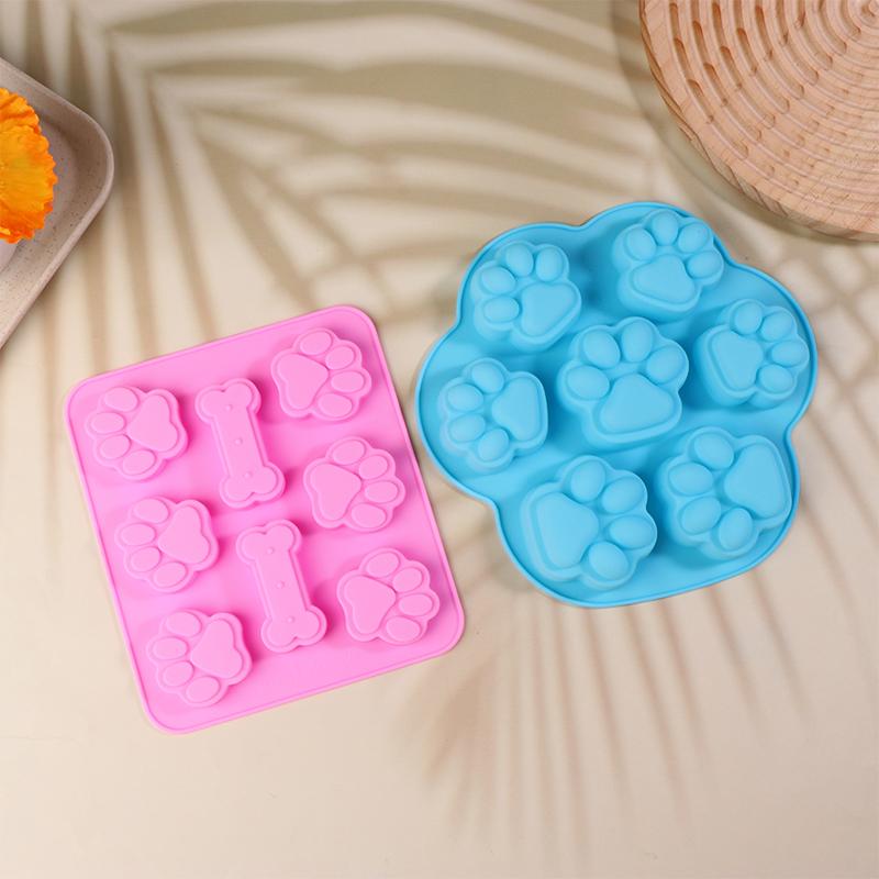 Силиконовые формы для косточек щенков, кошачьих лап, шоколадных форм для печенья, для выпечки, антипригарные формы для лакомств для собак, подходящие для микроволновой печи