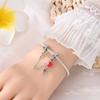 Real Silver 925 Star and Moon Flower Heart Safety Chain Wearable Jewelry Gift Bracelet DIY Beads for Women