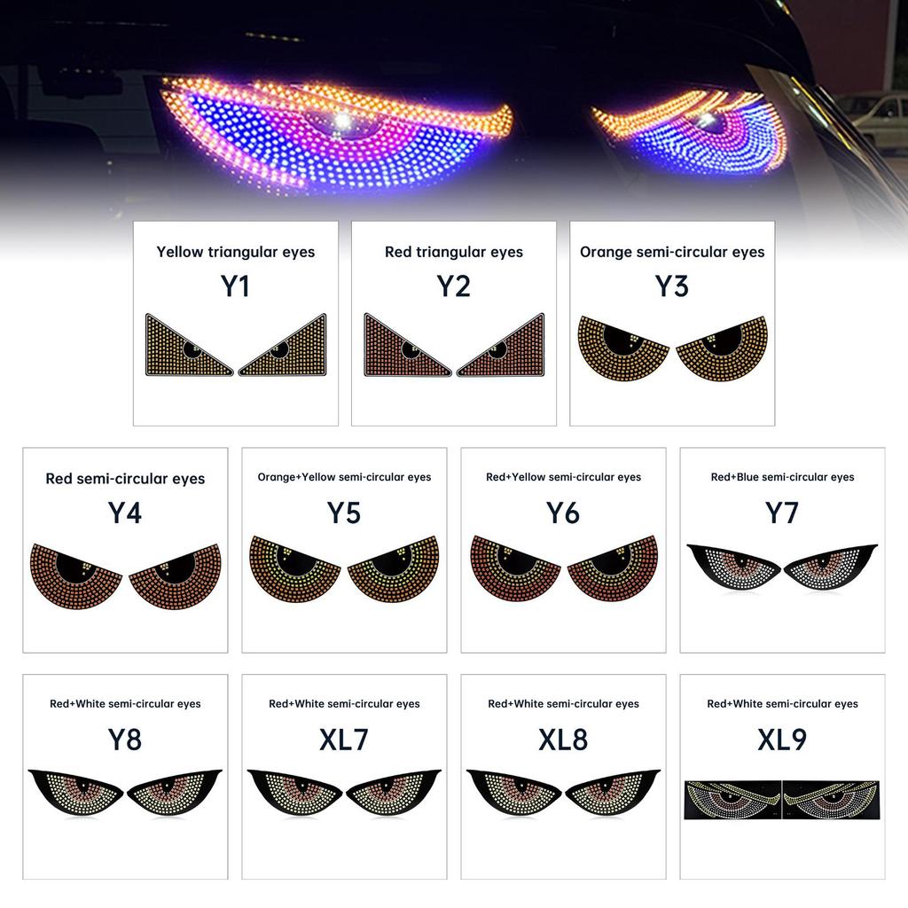 Светодиодный экран «Дьявольский глаз» Автомобильный глаз Фара грузовика Динамический светодиодный свет