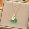 Titanium Steel Necklace For Women Elegant Simple Fashion Zircon Collarbone Chain Light Luxury Niche Jewelry